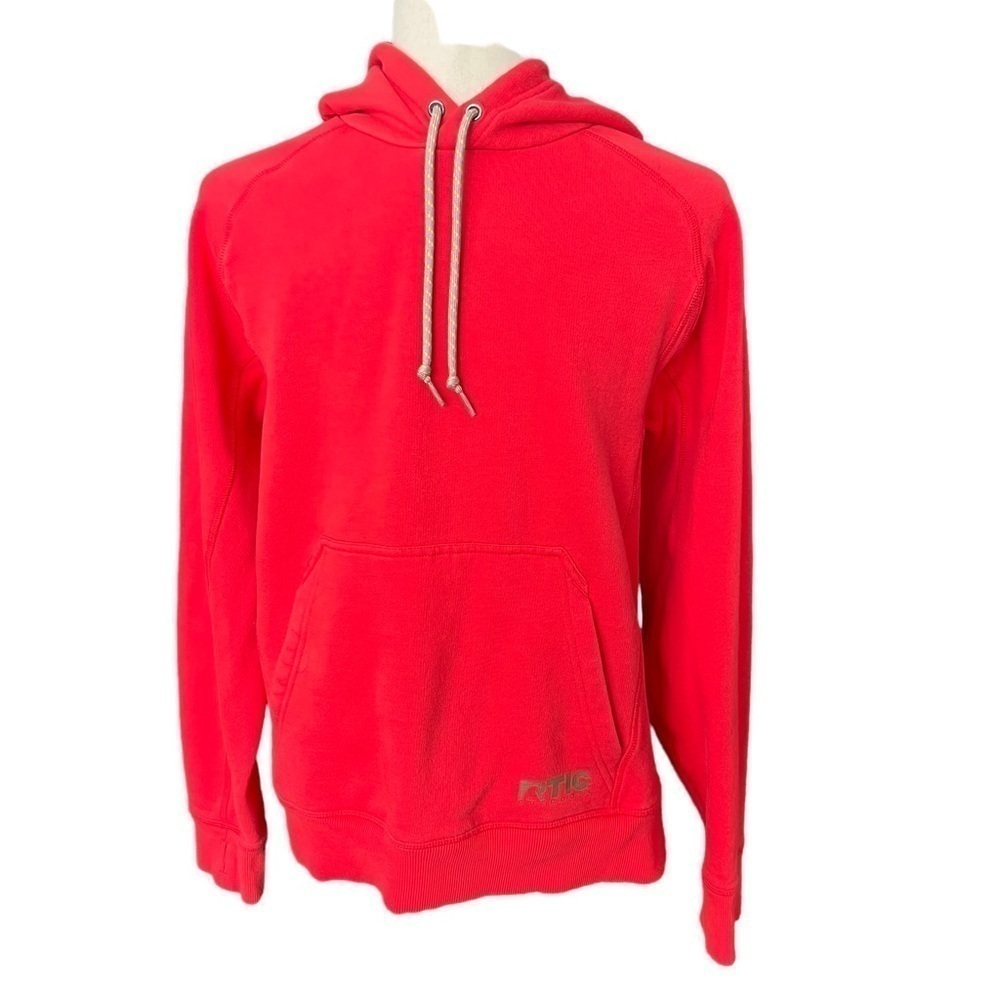 RTIC Outdoor Mens Red/Orange Hooded Sweatshirt Size S Hunting Bright‎ Adventure